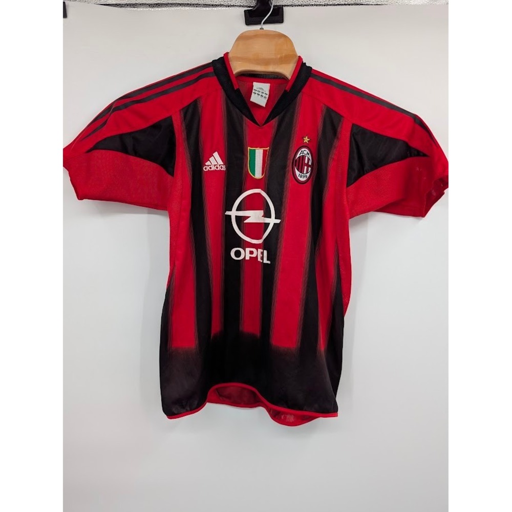 Adidas Vintage AC Milan 2004-05 Soccer Jersey #11 Crespo Red Home sz Med